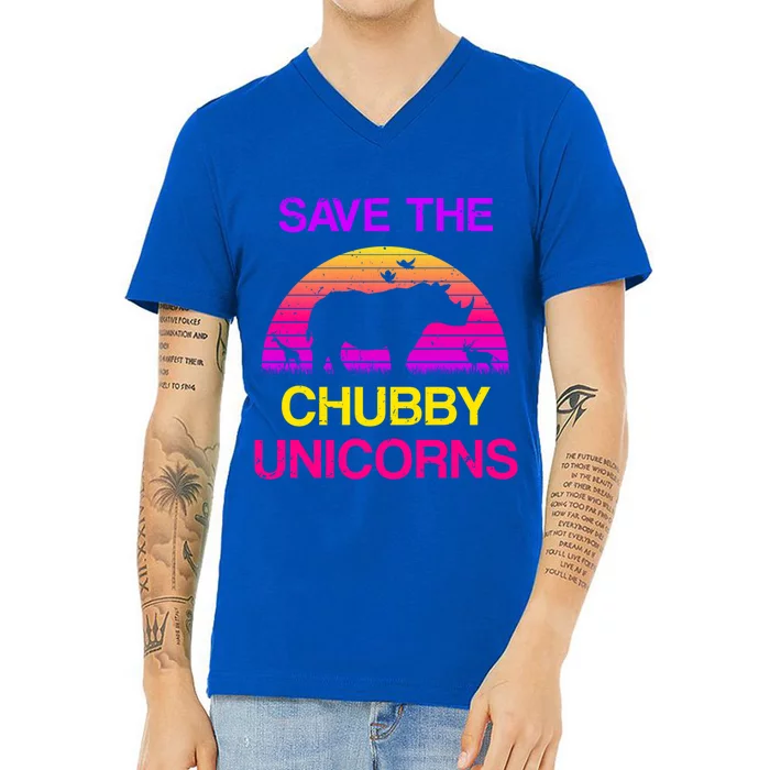 Save The Chubby Unicorns Great Gift V-Neck T-Shirt