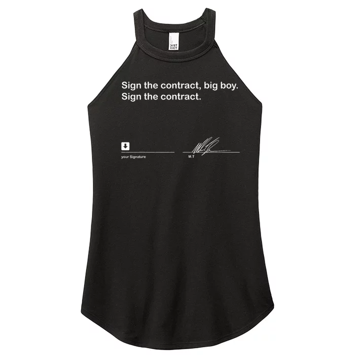 Sign The Contract Big Boy Sign The Contract Signature Women’s Perfect Tri Rocker Tank