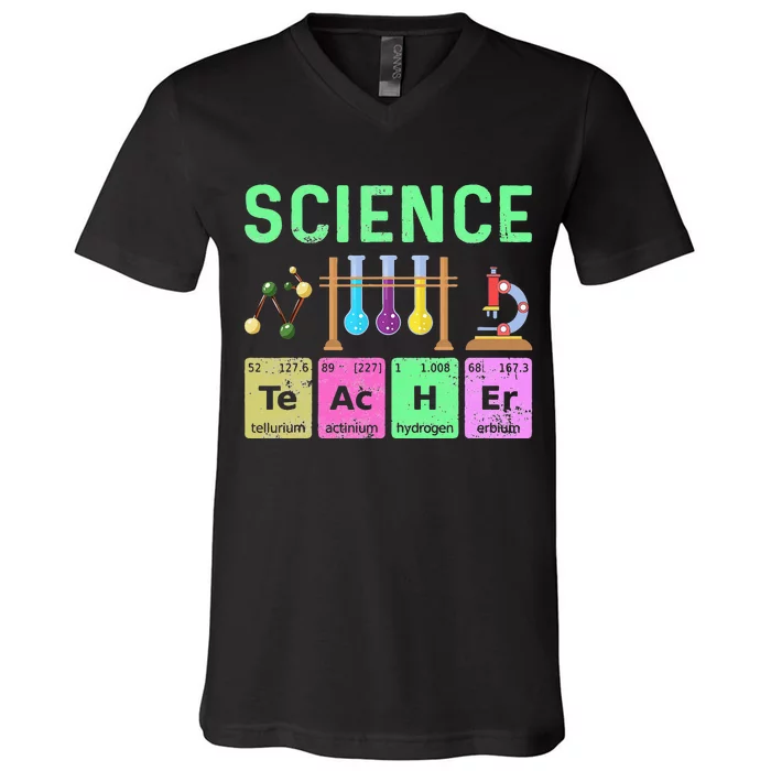 Science Teacher Chemist Physicist Vintage V-Neck T-Shirt