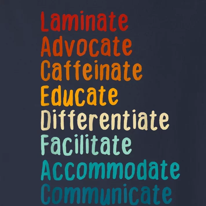 Sped Teacher Caffeinate Advocate Laminate Educate Teacher Toddler Long Sleeve Shirt