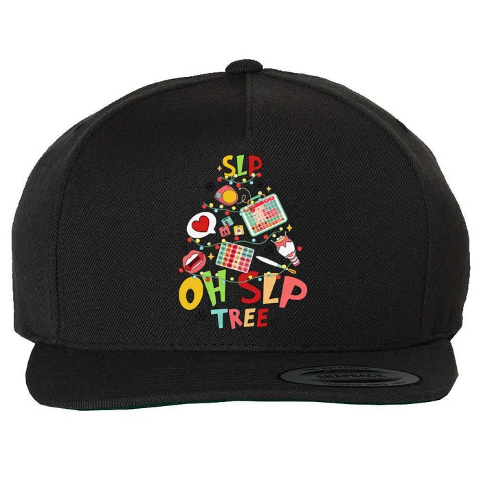 Speech Therapy Christmas Speech Language Pathologist Slp Ccc Wool Snapback Cap