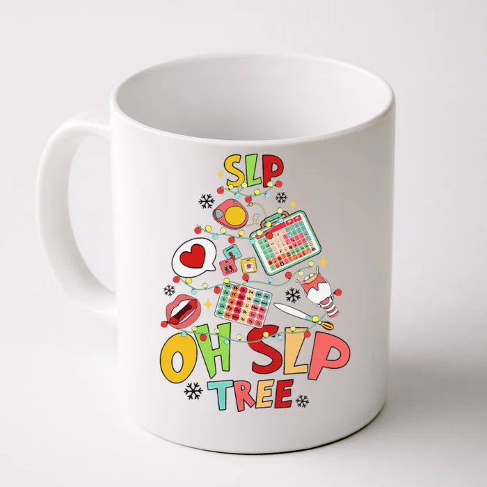 Speech Therapy Christmas Speech Language Pathologist Slp Ccc Front & Back Coffee Mug