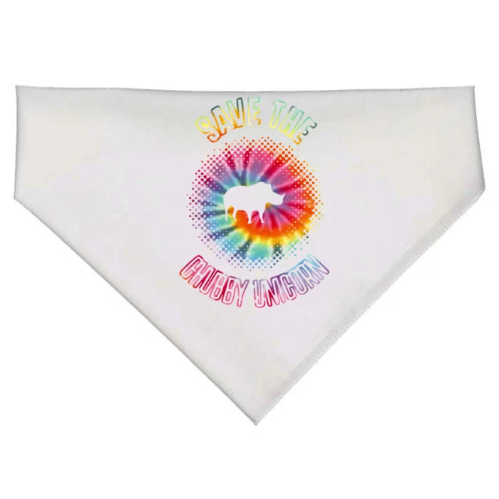 Save The Chubby Unicorns Gift USA-Made Doggie Bandana