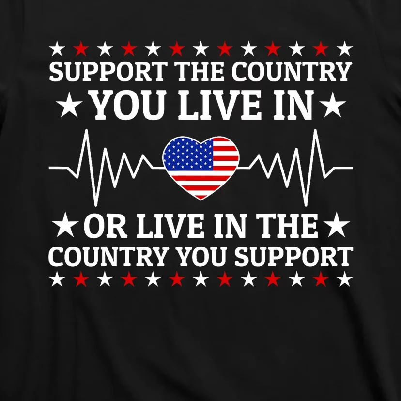 Support The Country You Live In The Country You Support Usa T-Shirt