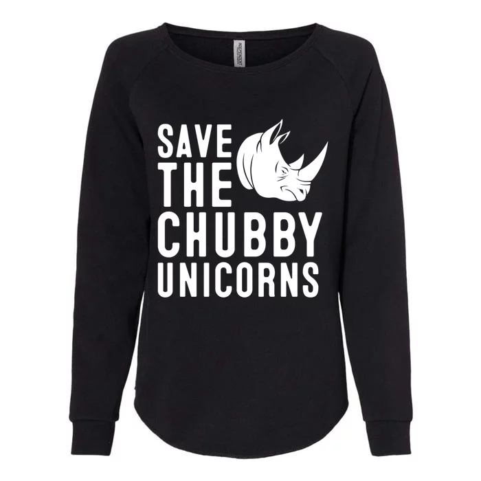 Save The Chubby Unicorns Gift Womens California Wash Sweatshirt