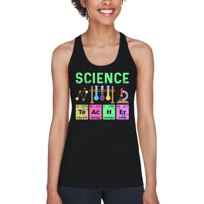 Science Teacher Chemist Physicist Vintage Women's Racerback Tank