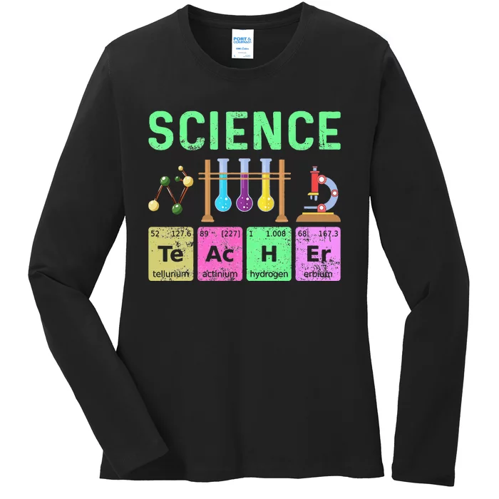 Science Teacher Chemist Physicist Vintage Ladies Long Sleeve Shirt