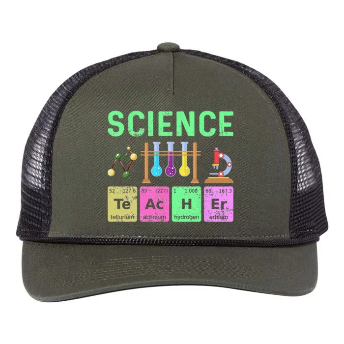 Science Teacher Chemist Physicist Vintage Retro Rope Trucker Hat Cap