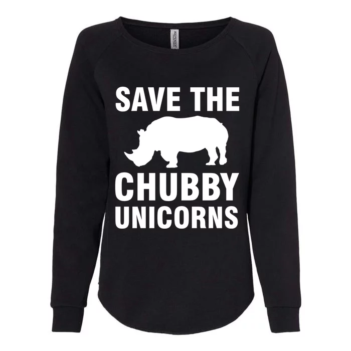 Save The Chubby Unicorns Gift Womens California Wash Sweatshirt