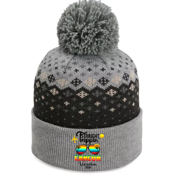 Straight Trippin Cancun Vacation 2024 The Baniff Cuffed Pom Beanie