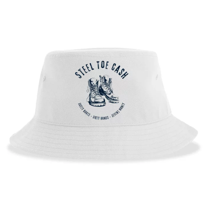 Steel Toe Cash Blue Collar American Workers Sustainable Bucket Hat