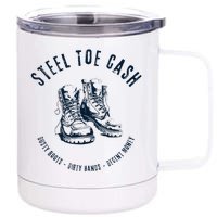 Steel Toe Cash Blue Collar American Workers 12 oz Stainless Steel Tumbler Cup