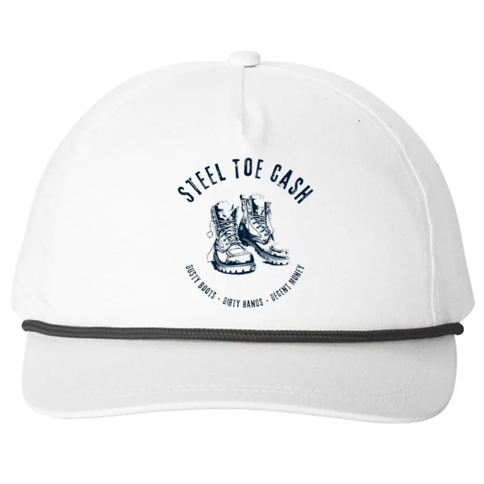 Steel Toe Cash Blue Collar American Workers Snapback Five-Panel Rope Hat