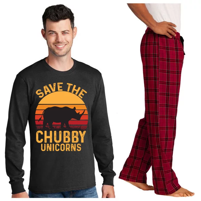 Save The Chubby Unicorns Gift Long Sleeve Pajama Set