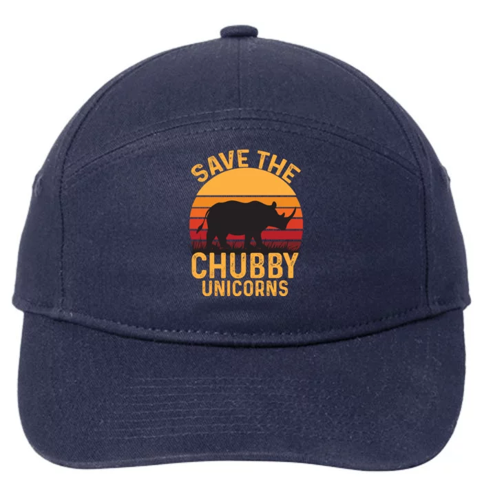 Save The Chubby Unicorns Gift 7-Panel Snapback Hat