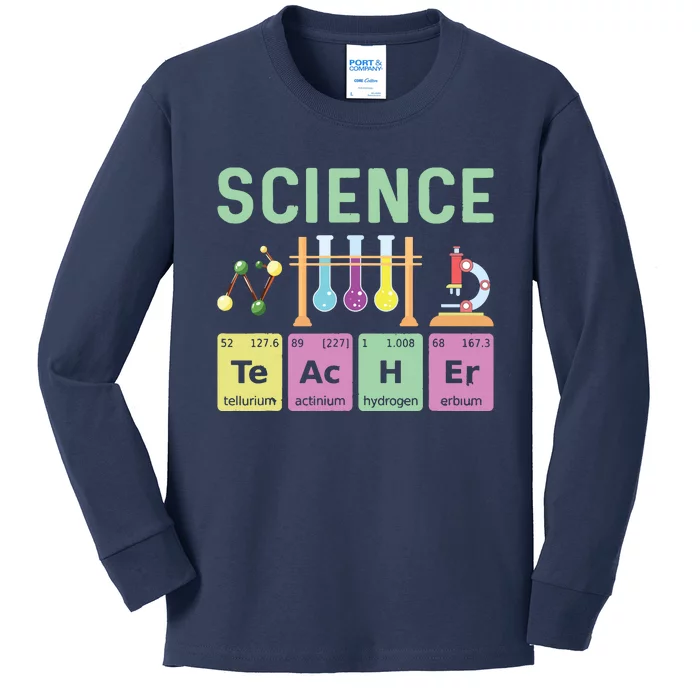 Science Teacher Chemist Physicist Vintage Kids Long Sleeve Shirt