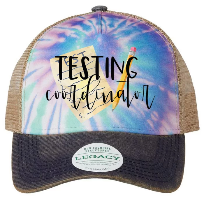 School Testing Coordinator Teacher Tee Legacy Tie Dye Trucker Hat