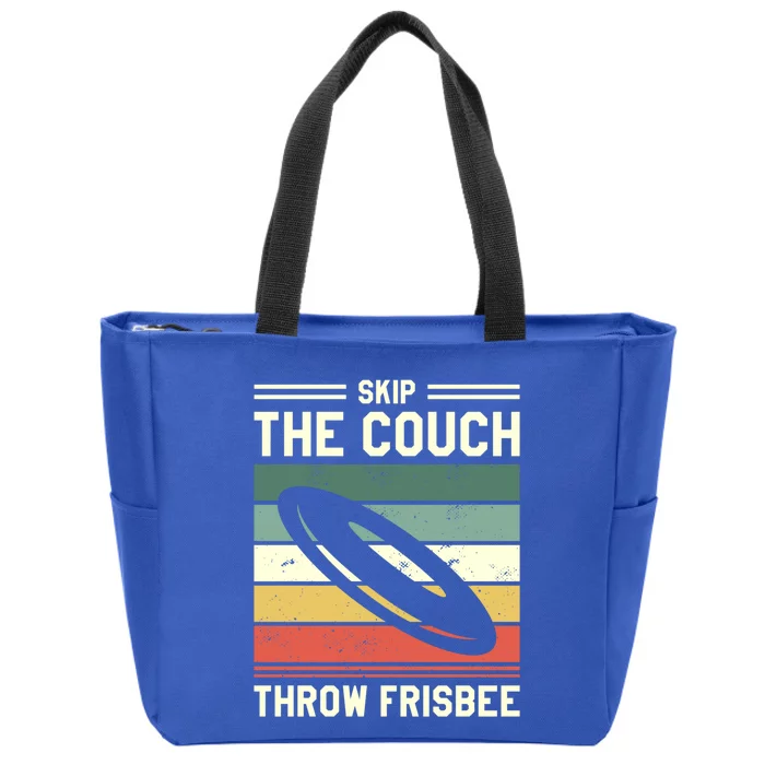 Skip The Couch Throw Frisbee Gift Zip Tote Bag