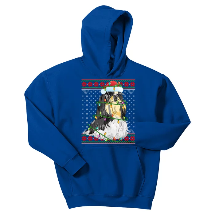 Shih Tzu Christmas Lights Ugly Sweater Shih Tzu Dog Xmas Funny Gift Kids Hoodie