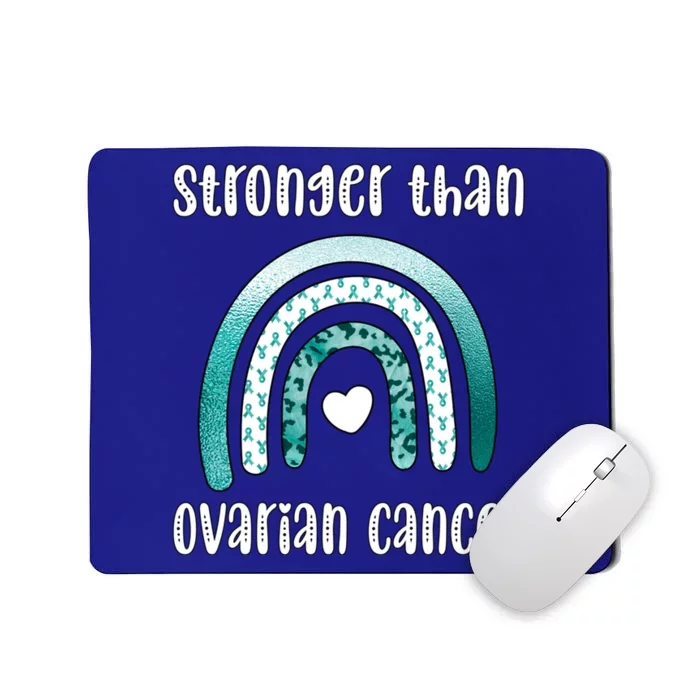 Stronger Than Cancer Survivor Teal Ovarian Cancer Warrior Funny Gift Mousepad