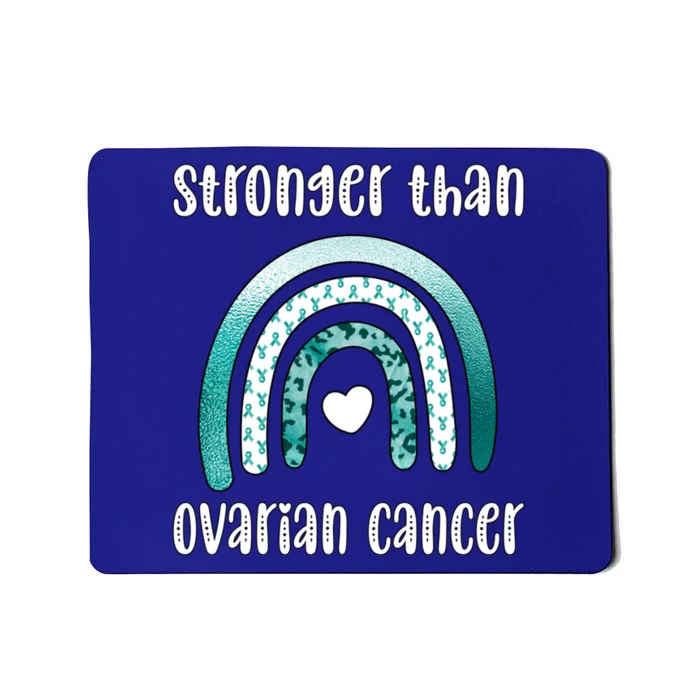 Stronger Than Cancer Survivor Teal Ovarian Cancer Warrior Funny Gift Mousepad