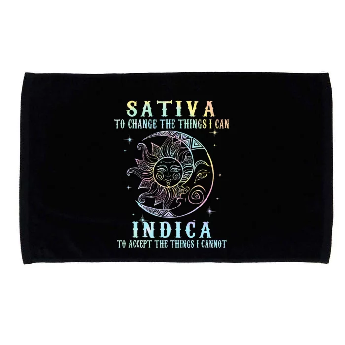 Sativa To Change The Things I Can Indica Cannabis W Microfiber Hand Towel