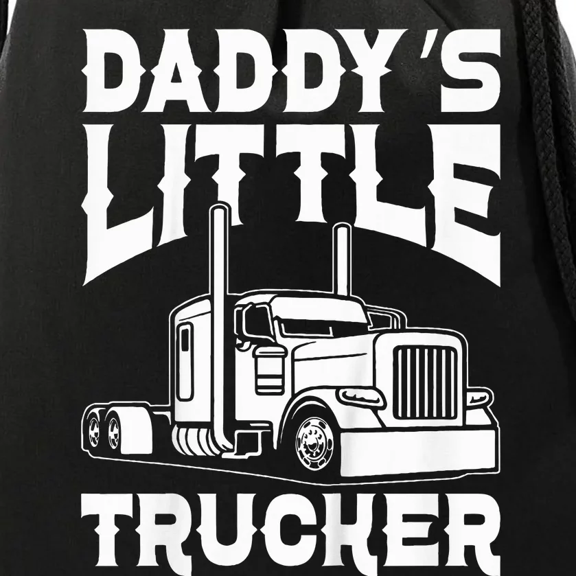 Semi Truck DaddyS Little Trucker Drawstring Bag