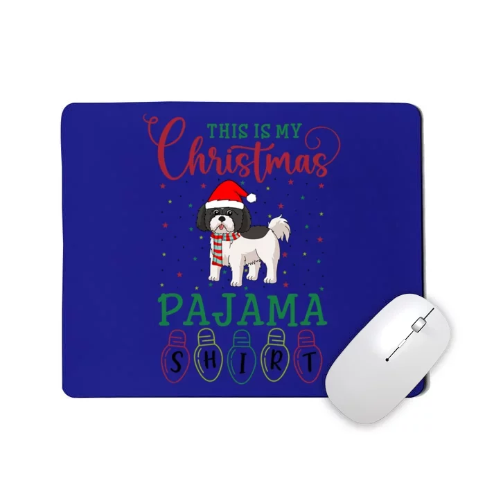 Shih Tzu Dog Xmas Light Funny This Is My Christmas Pajama Gift Mousepad