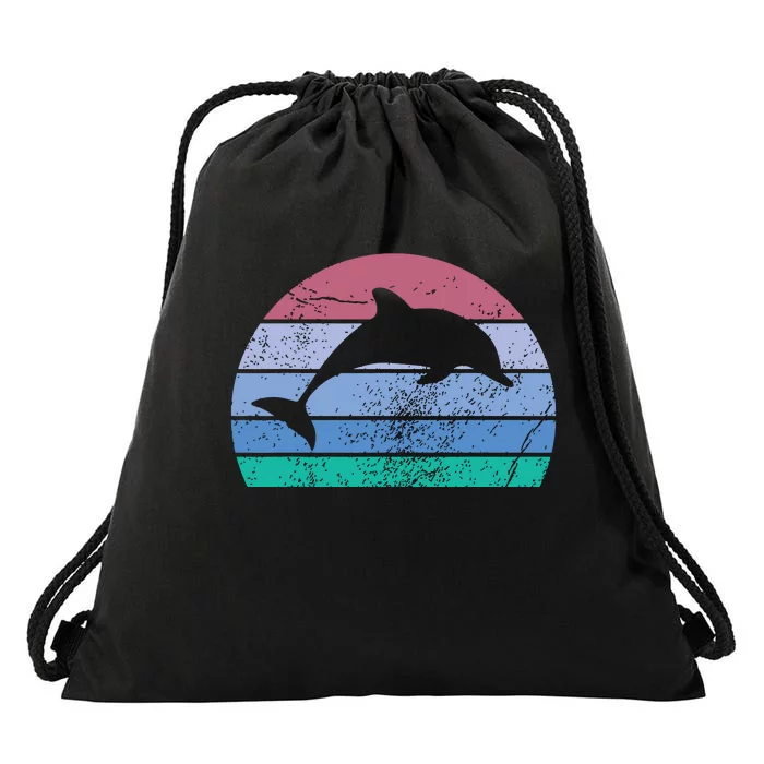 Save The Dolphin Endangered Species Gift Tee Drawstring Bag