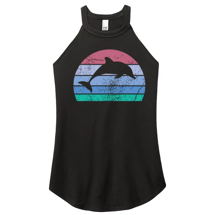 Save The Dolphin Endangered Species Gift Tee Women’s Perfect Tri Rocker Tank