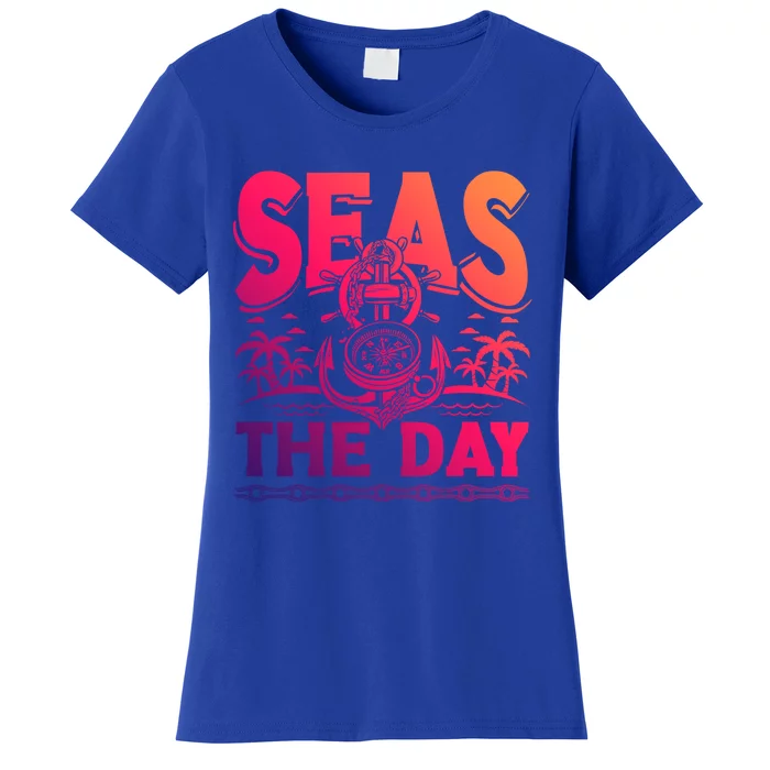 Seas The Day Sea Sailor Maritime Gift Women's T-Shirt