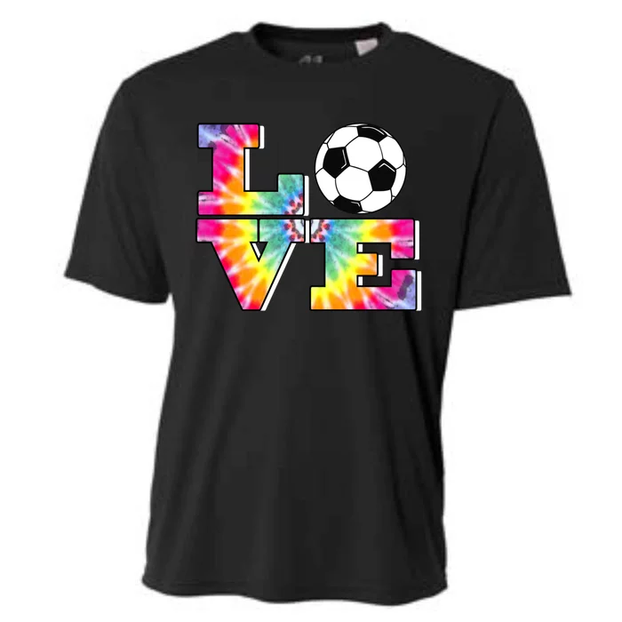 Soccer Tie Dye Love Multi Color Teen Girls Funny Gift Cooling Performance Crew T-Shirt