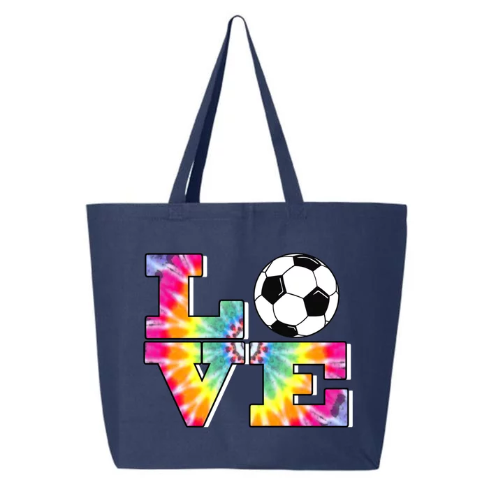 Soccer Tie Dye Love Multi Color Teen Girls Funny Gift 25L Jumbo Tote