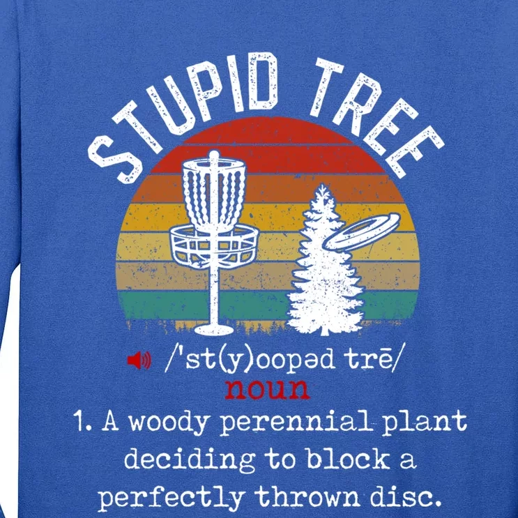 Stupid Tree Disc Golf Retro Frisbee Gift Tall Long Sleeve T-Shirt