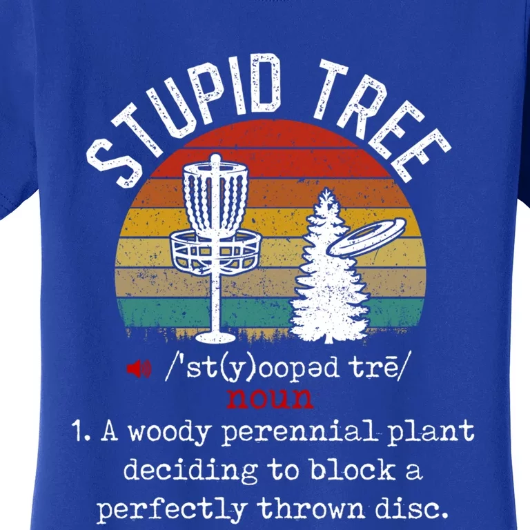 Stupid Tree Disc Golf Retro Frisbee Gift Women's T-Shirt