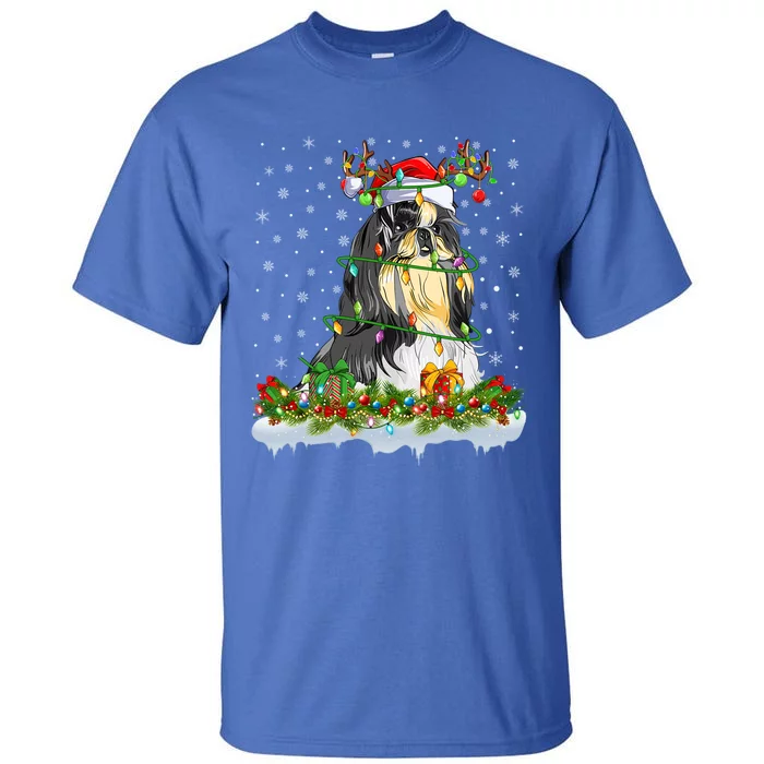 Shih Tzu Dog Lover Xmas Lighting Santa Shih Tzu Christmas Gift Tall T-Shirt