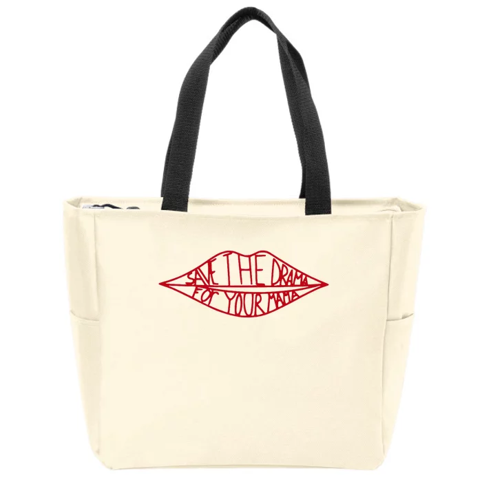 Save The Drama For Your Mama Retro 90s Zip Tote Bag