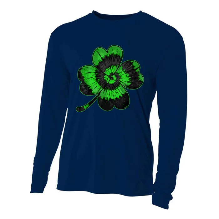 Shamrock Tie Dye St Patrick's Day Irish Gift Cooling Performance Long Sleeve Crew