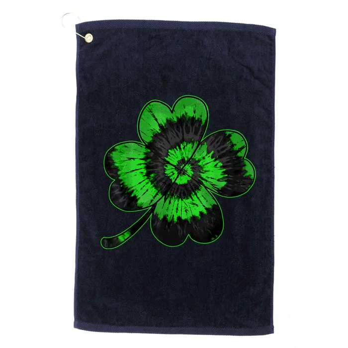 Shamrock Tie Dye St Patrick's Day Irish Gift Platinum Collection Golf Towel