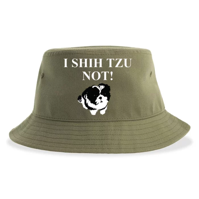 Shih Tzu Dog Owner Funny Gift I SHIH TZU NOT Sustainable Bucket Hat