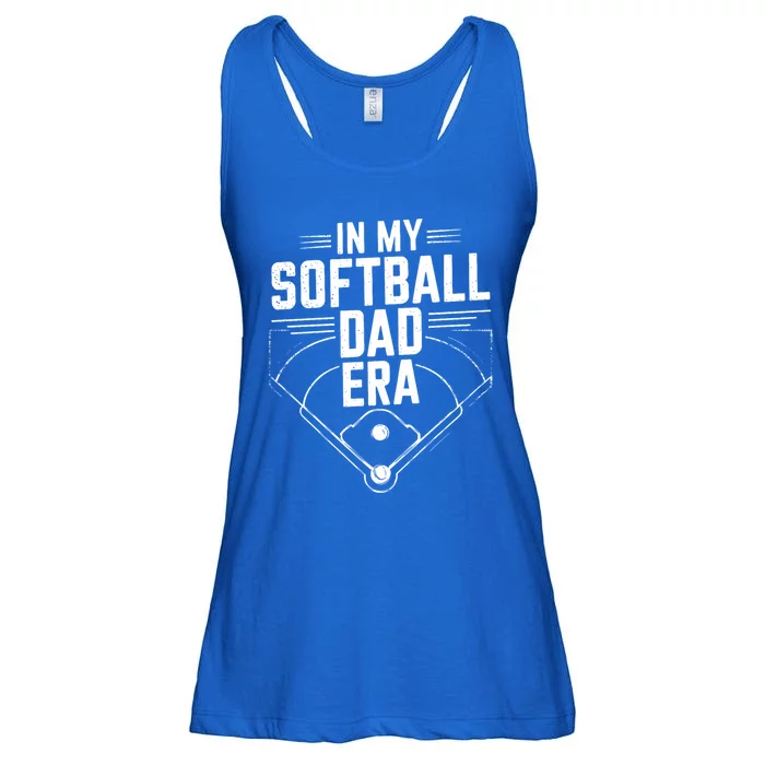 Softball Team Dad In My Softball Dad Era Softball Dad Pride Meaningful Gift Ladies Essential Flowy Tank