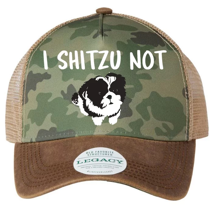 Shih Tzu Dog Owner Funny I Shitzu Not Legacy Tie Dye Trucker Hat