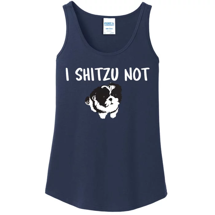 Shih Tzu Dog Owner Funny I Shitzu Not Ladies Essential Tank