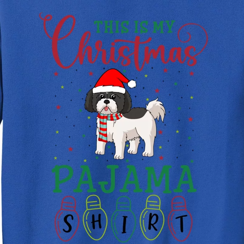 Shih Tzu Dog Xmas Light Funny This Is My Christmas Pajama Meaningful Gift Sweatshirt