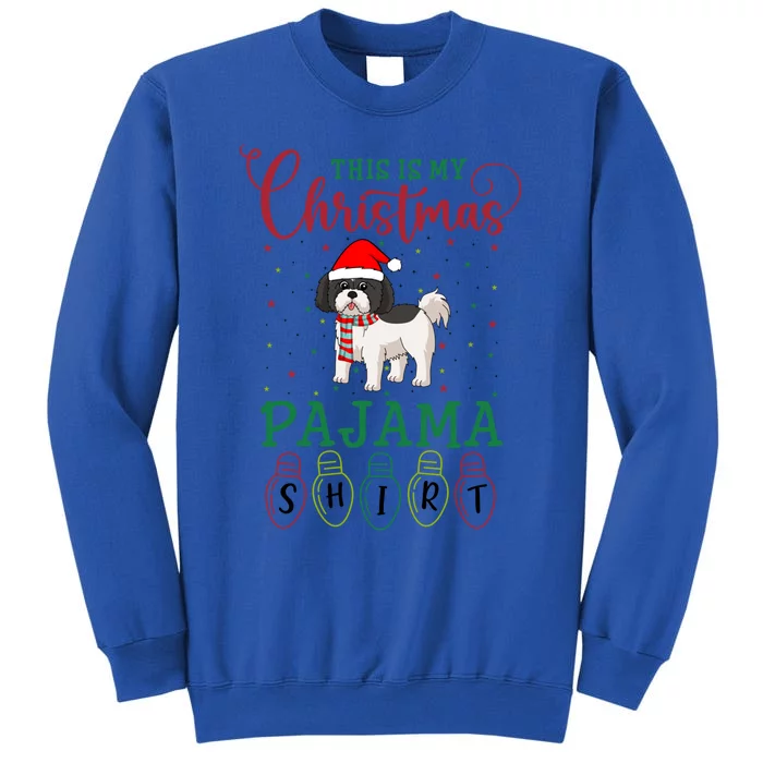 Shih Tzu Dog Xmas Light Funny This Is My Christmas Pajama Meaningful Gift Sweatshirt