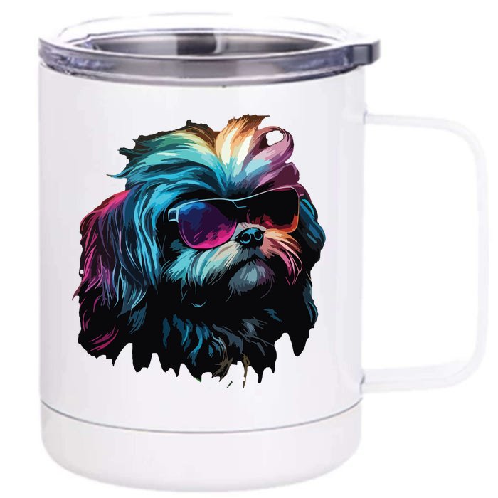 Shih Tzu Dogs Shih Tzus Front & Back 12oz Stainless Steel Tumbler Cup