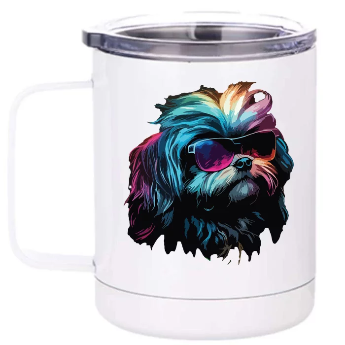 Shih Tzu Dogs Shih Tzus Front & Back 12oz Stainless Steel Tumbler Cup