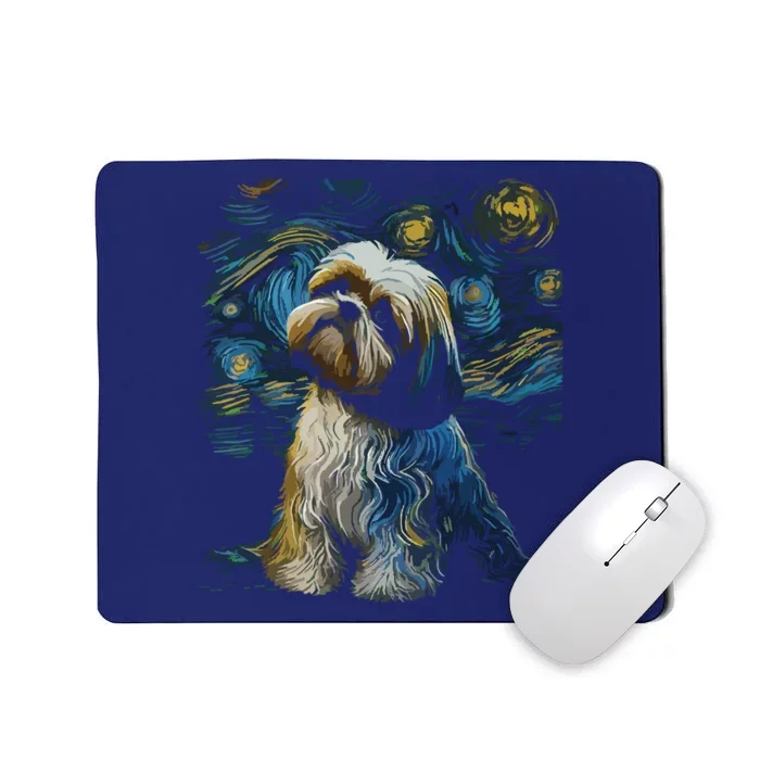 Shih Tzu Dog Starry Night Dogs Lover Gifts Graphic Mousepad