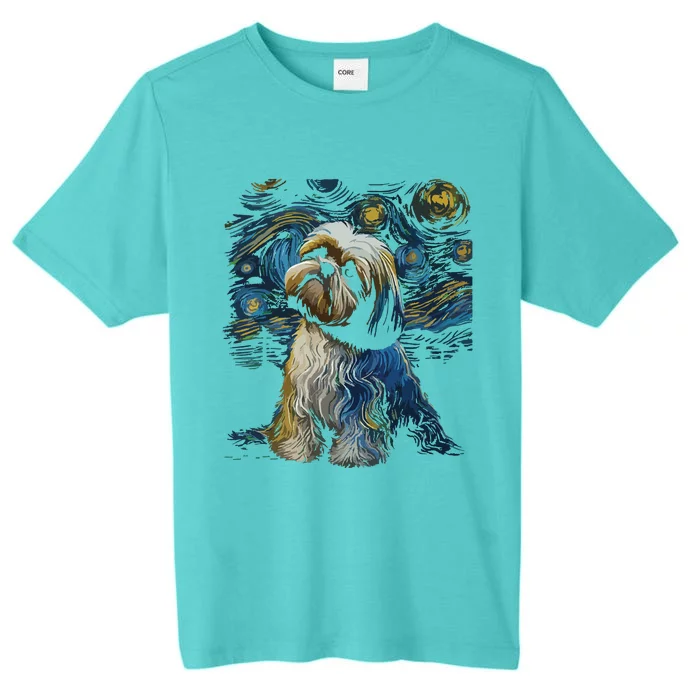 Shih Tzu Dog Starry Night Dogs Lover Gifts Graphic ChromaSoft Performance T-Shirt