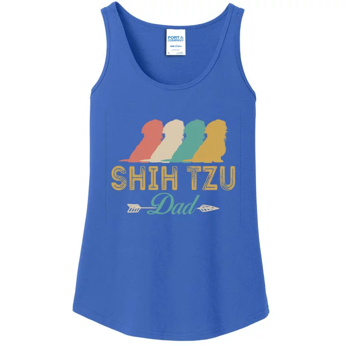 Shih Tzu Dog Retro Shih Tzu Lover Dad Grandpa Meaningful Gift Ladies Essential Tank